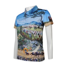 T997 custom-made thermal sublimation women's short sleeve full piece printing 3 button Polo shirt thermal sublimation stores T997 custom-made thermal sublimation women's short sleeve full piece printing 3 button Polo shirt thermal sublimation stores